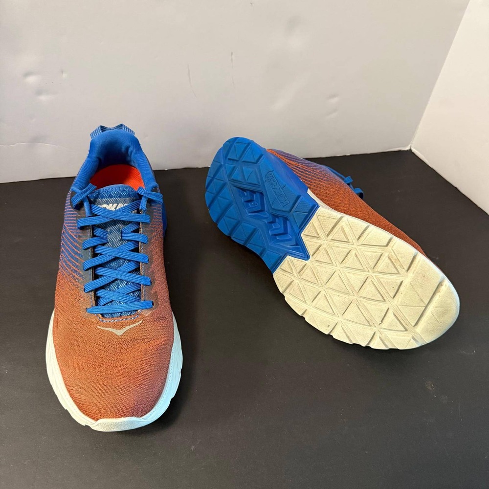 Hoka One One Mach 3 Mens 8.5 Running Shoes Orange Blue 1106479 PROFLY Sneakers - Picture 6 of 16